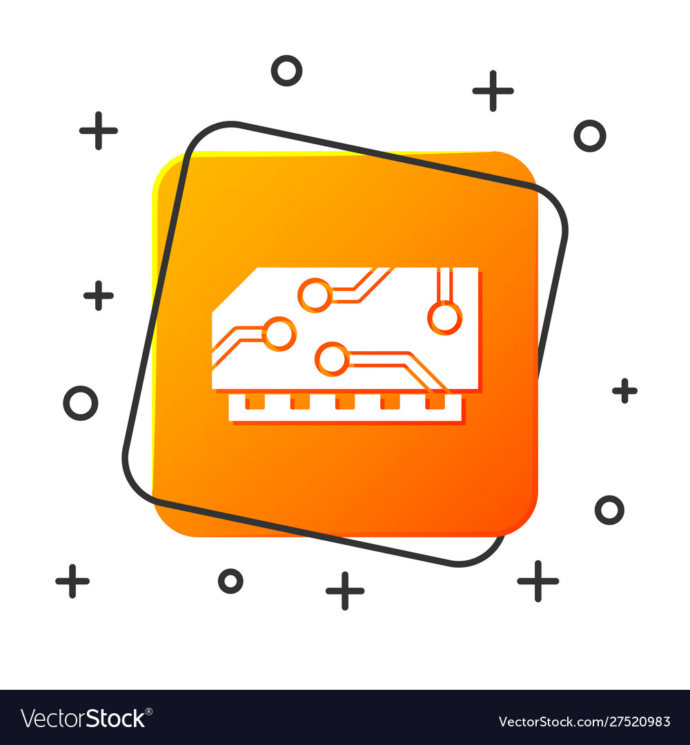 White ram random access memory icon isolated Vector Image