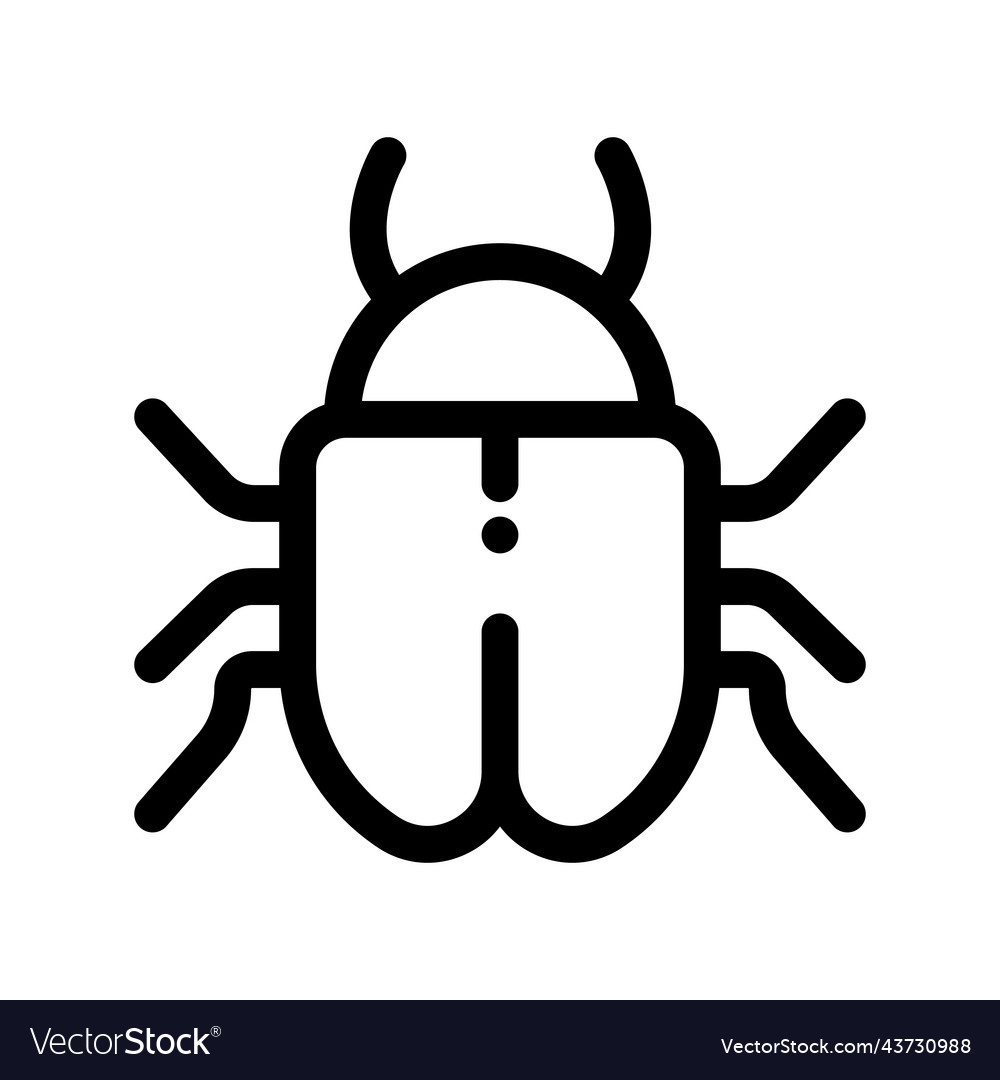 Computer bug outline icon software bug or program Vector Image