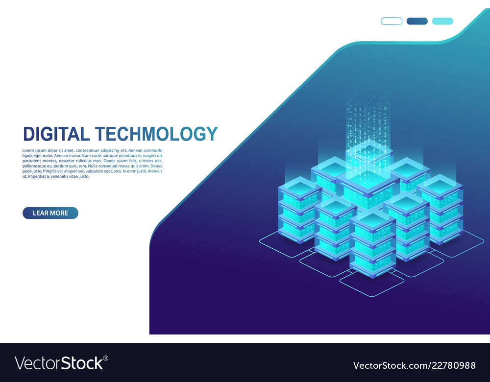 Data center server room Royalty Free Vector Image