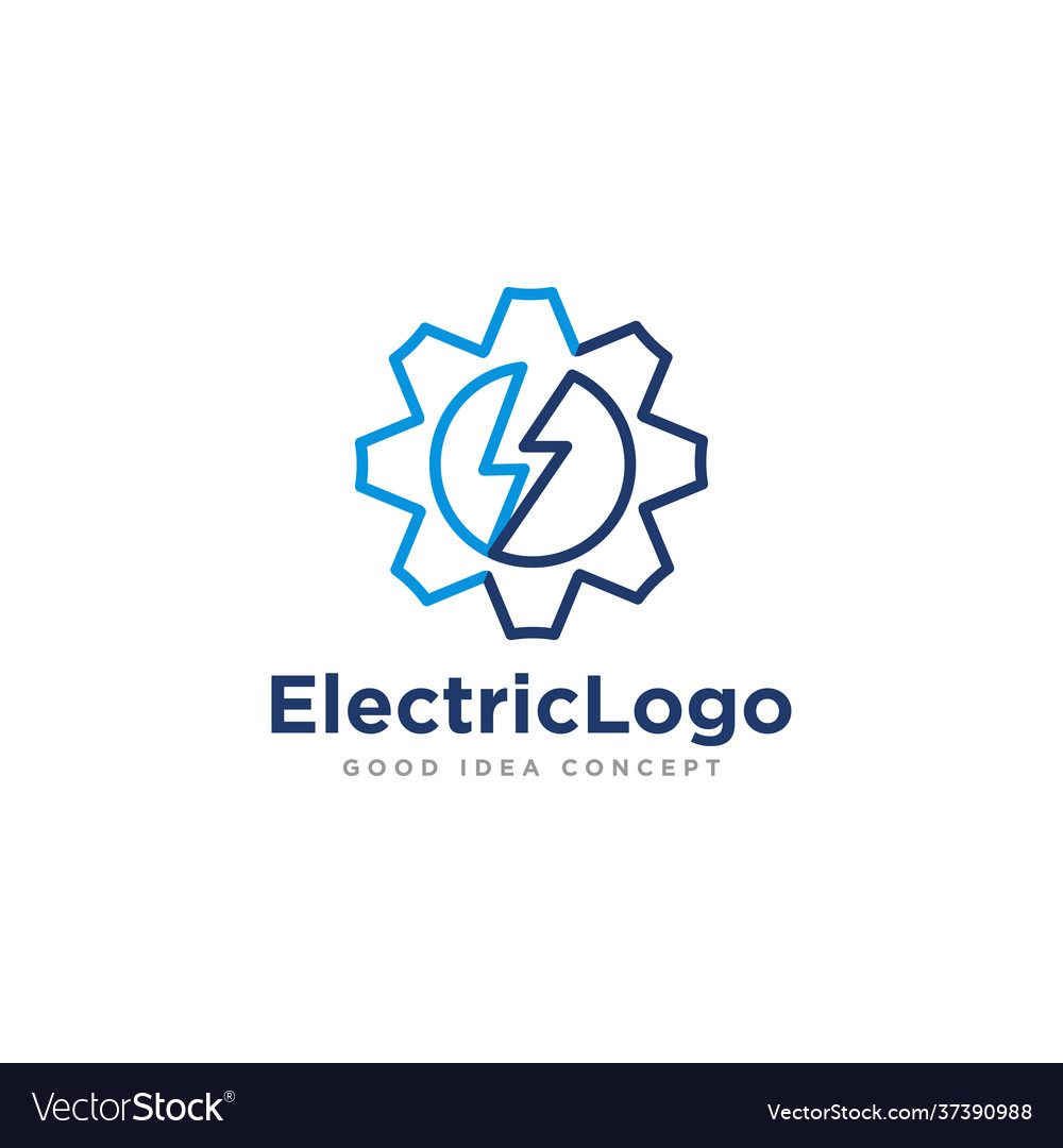 Electrical logo design Royalty Free Vector Image