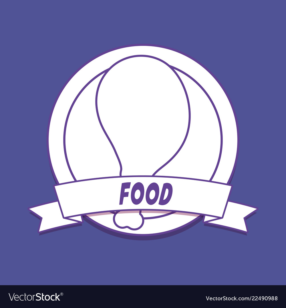 Emblem of food design Royalty Free Vector Image