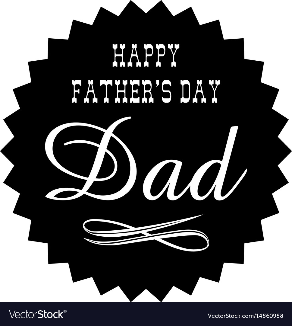 Fathers day dad seal Royalty Free Vector Image