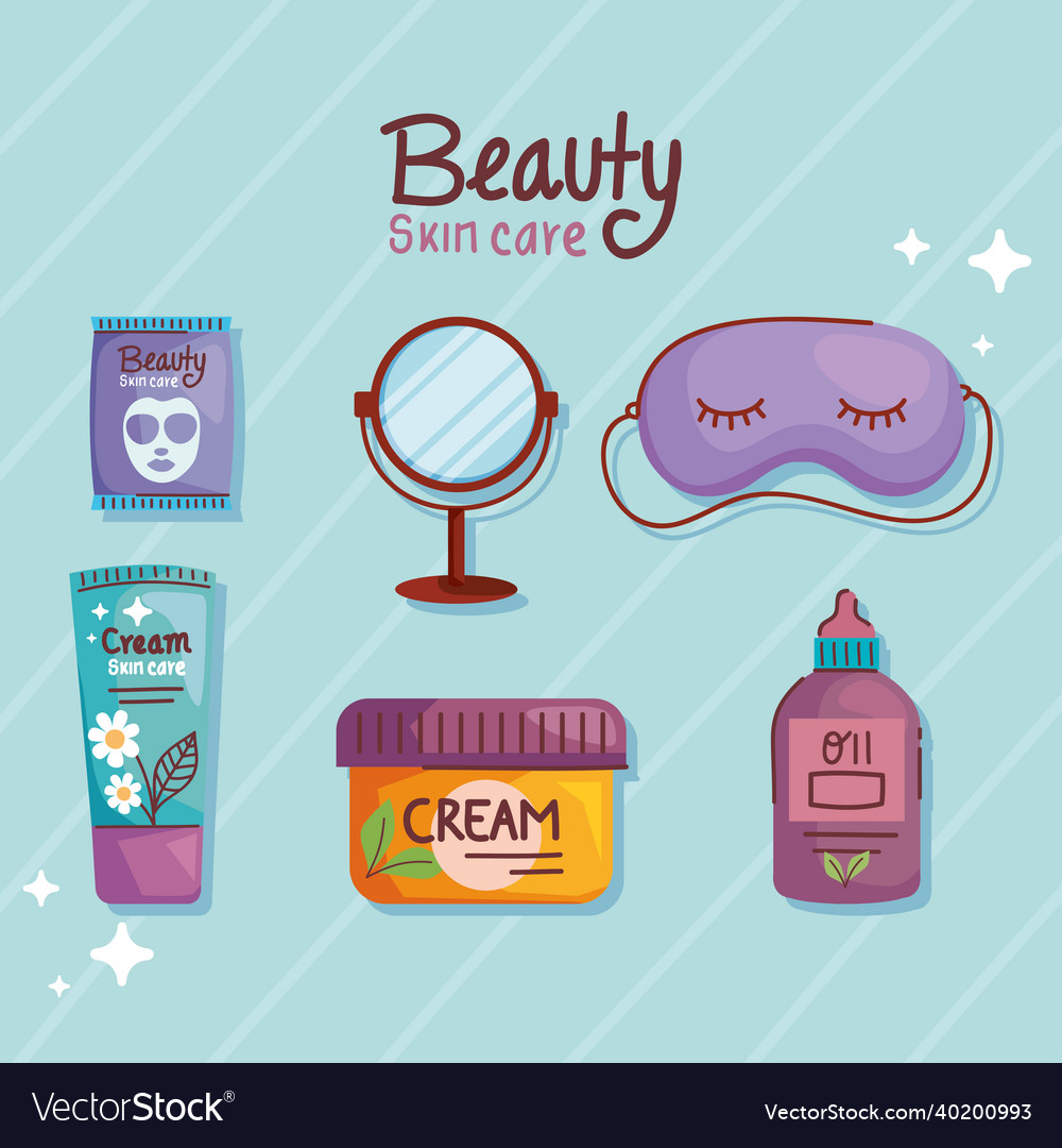 Beauty Skin Care Products Royalty Free Vector Image