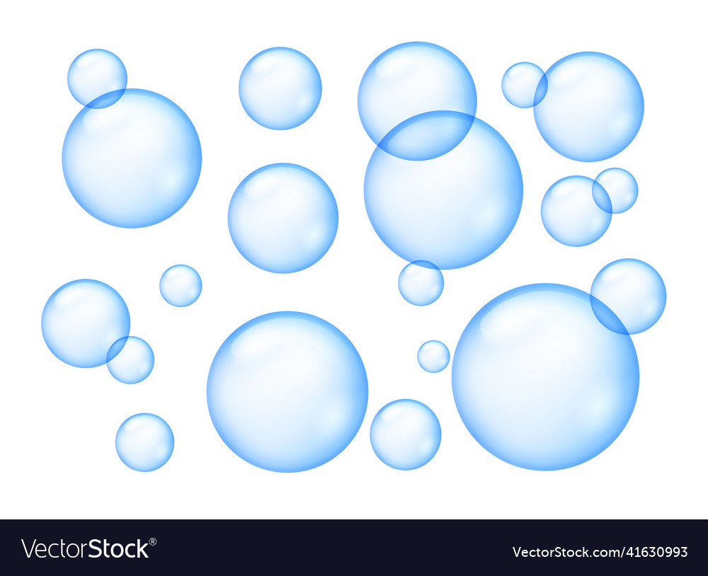 Blue bubble gum soap fizz bubble Royalty Free Vector Image