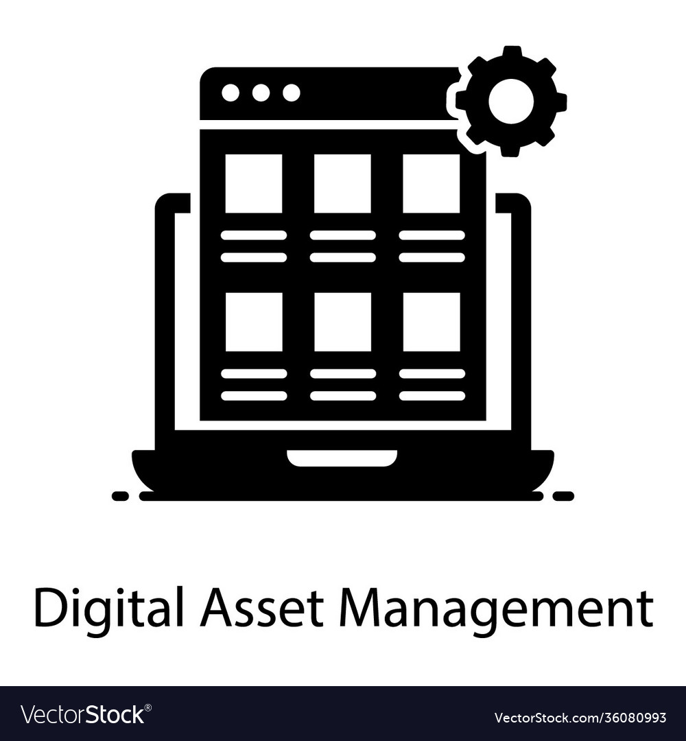 Digital asset management Royalty Free Vector Image