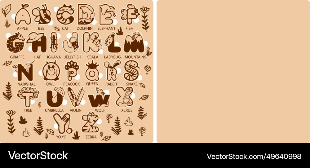 Alphabet Puzzle For Kids Multilayer Template Vector Image alphabet-puzzle-for-kids-multilayer-template-vector-image