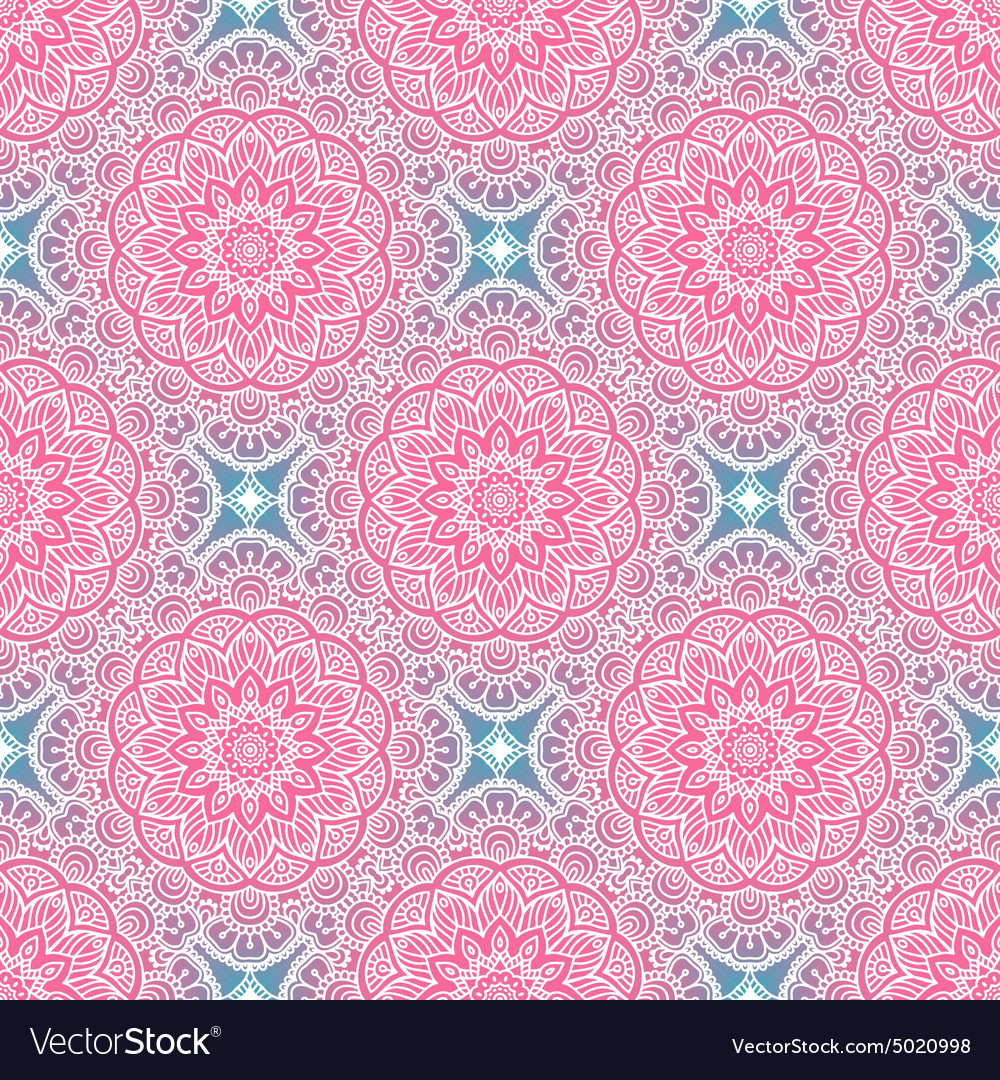 Ethnic Floral Seamless Pattern Royalty Free Vector Image