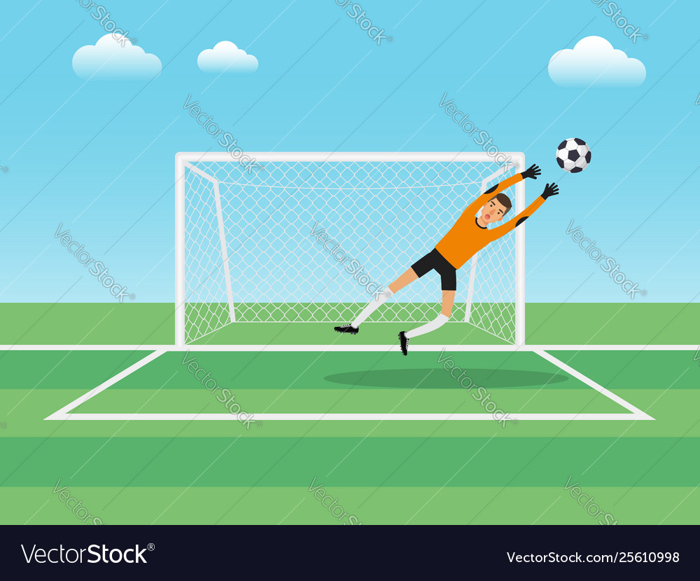 Goalkeeper Royalty Free Vector Image - VectorStock