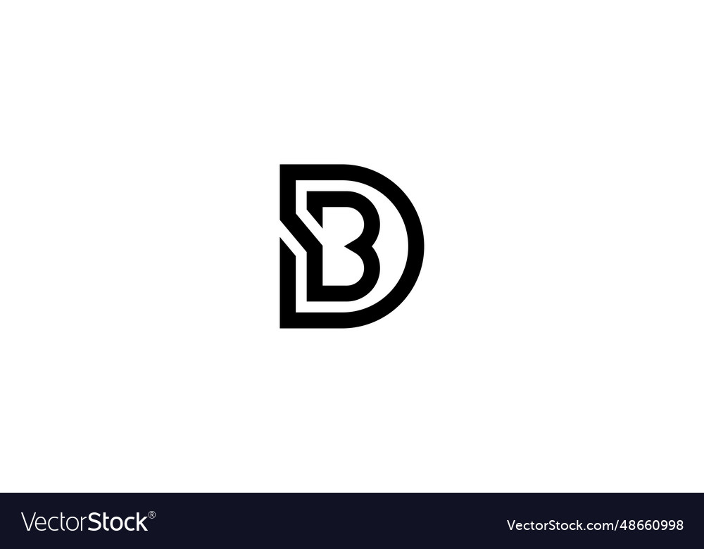 Letter db logo design Royalty Free Vector Image