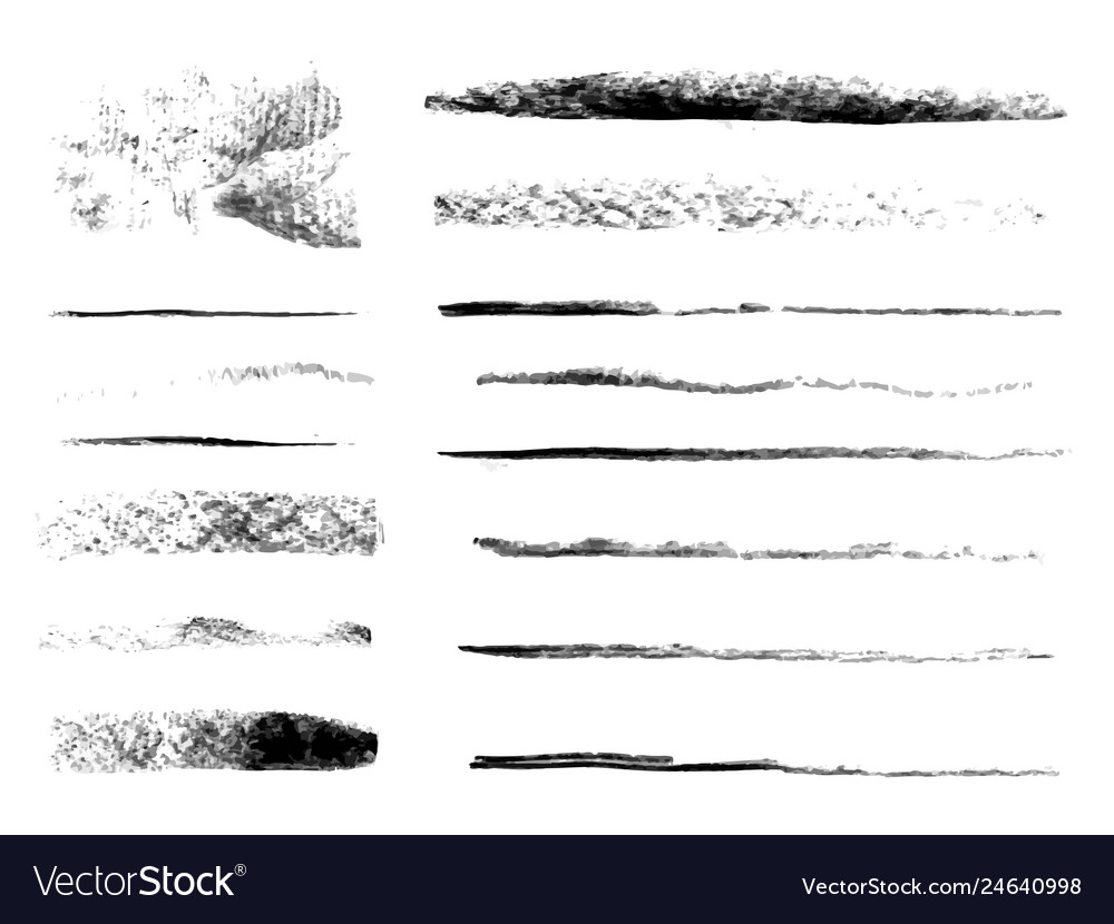 Texture charcoal set Royalty Free Vector Image