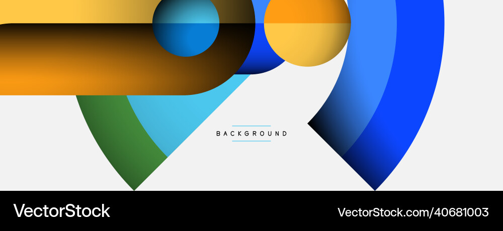 Geometric abstract background round shapes Vector Image