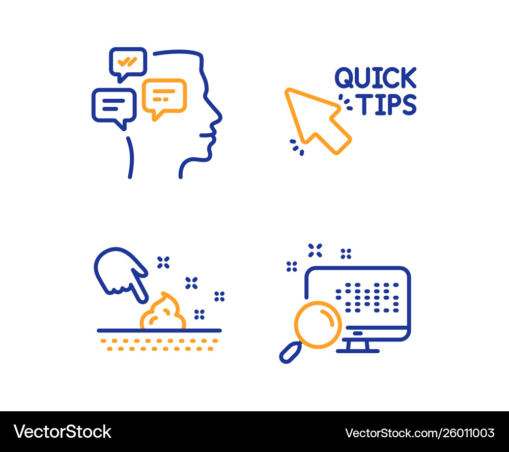 Skin moisture messages and quick tips icons set Vector Image