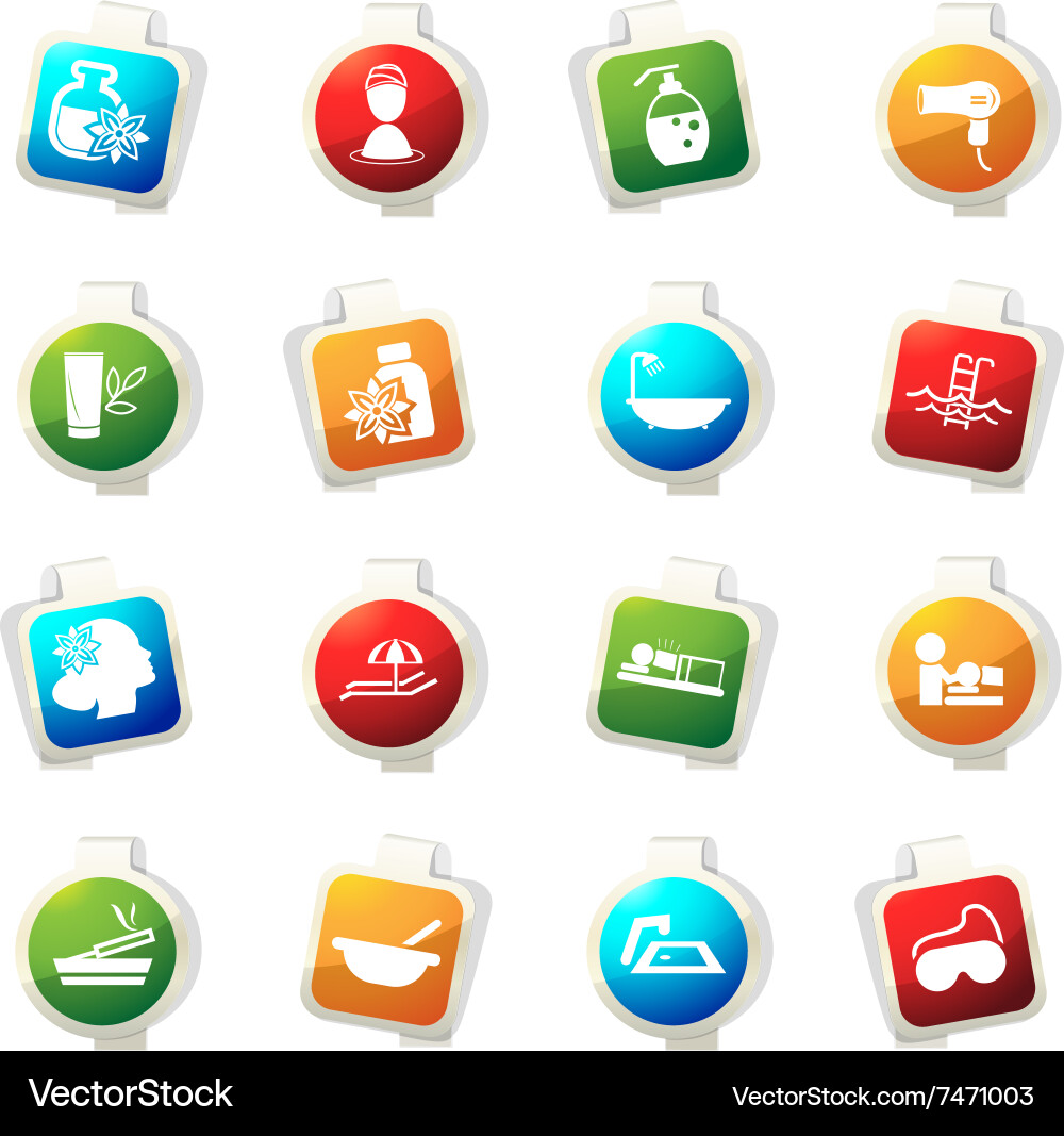 Spa icons set Royalty Free Vector Image - VectorStock