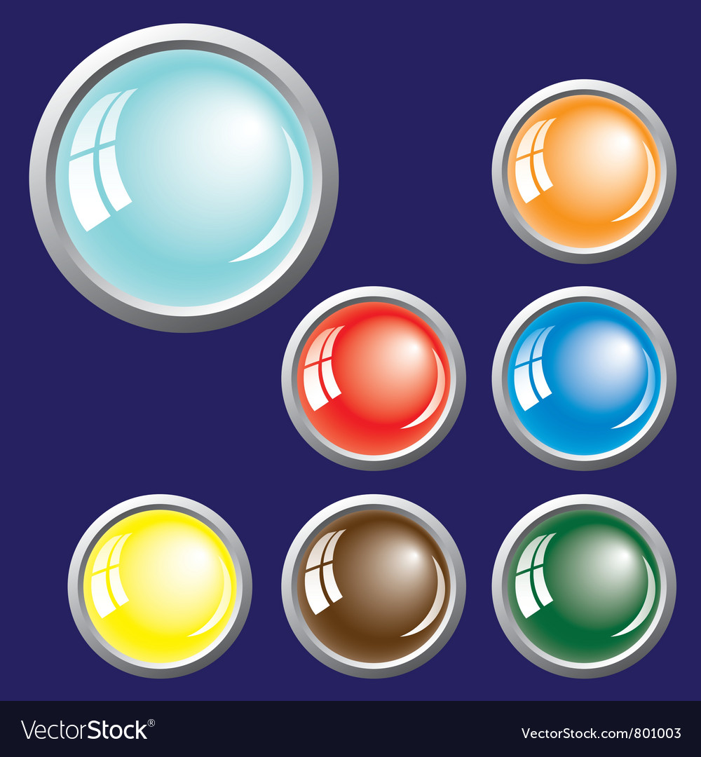 Varicolored buttons Royalty Free Vector Image - VectorStock