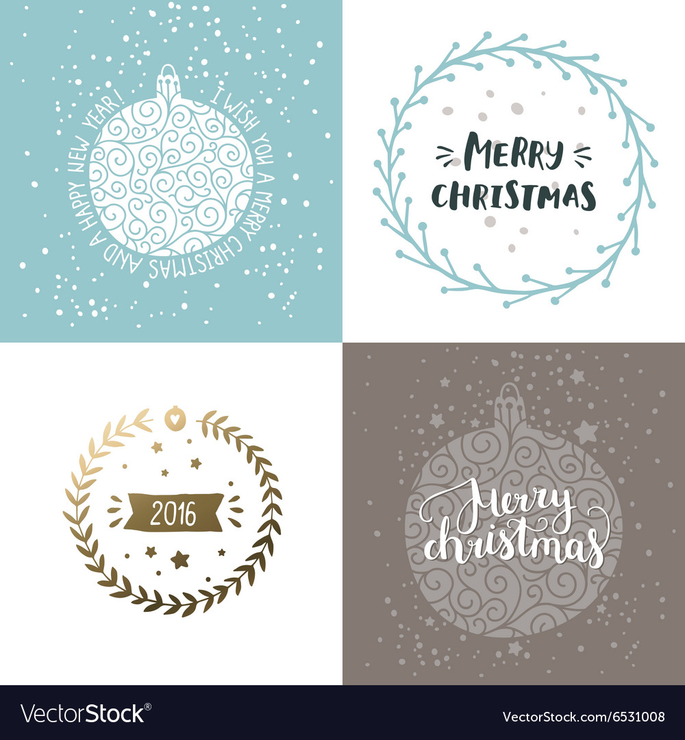 Christmas and new year cards Royalty Free Vector Image