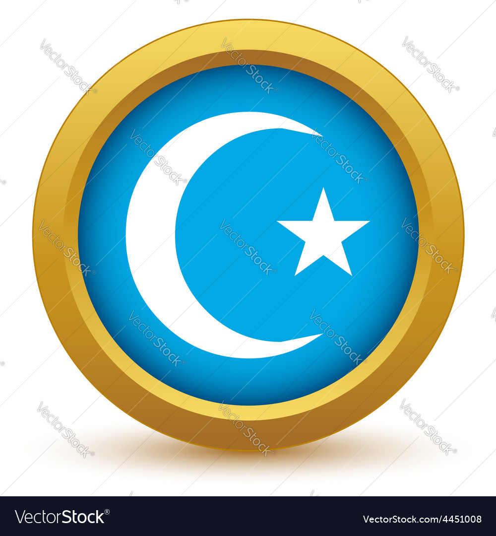 Gold islam icon Royalty Free Vector Image - VectorStock