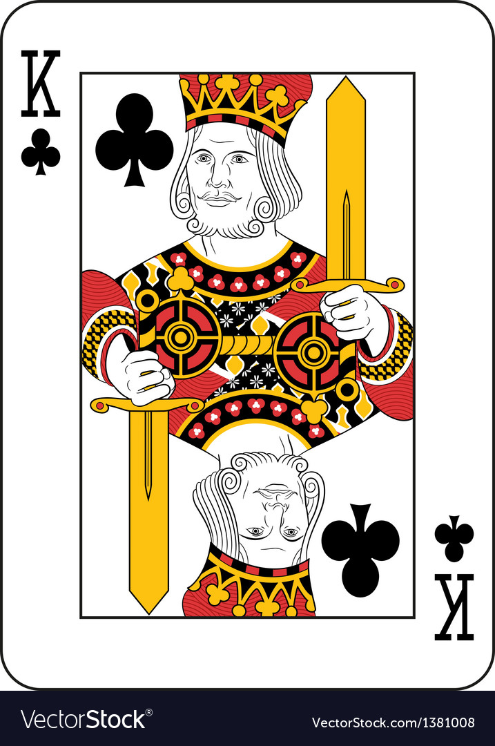 king of clubs royalty free vector image vectorstock