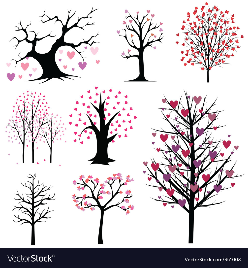 Love tree Royalty Free Vector Image - VectorStock