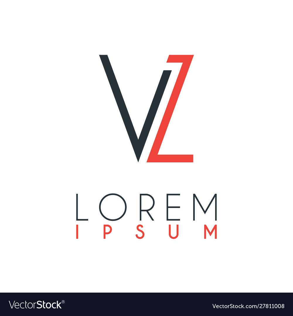 The logo between letter v and letter l or vl Vector Image