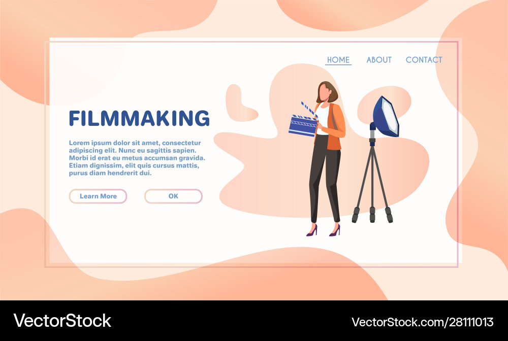 Cinema industry flat Royalty Free Vector Image