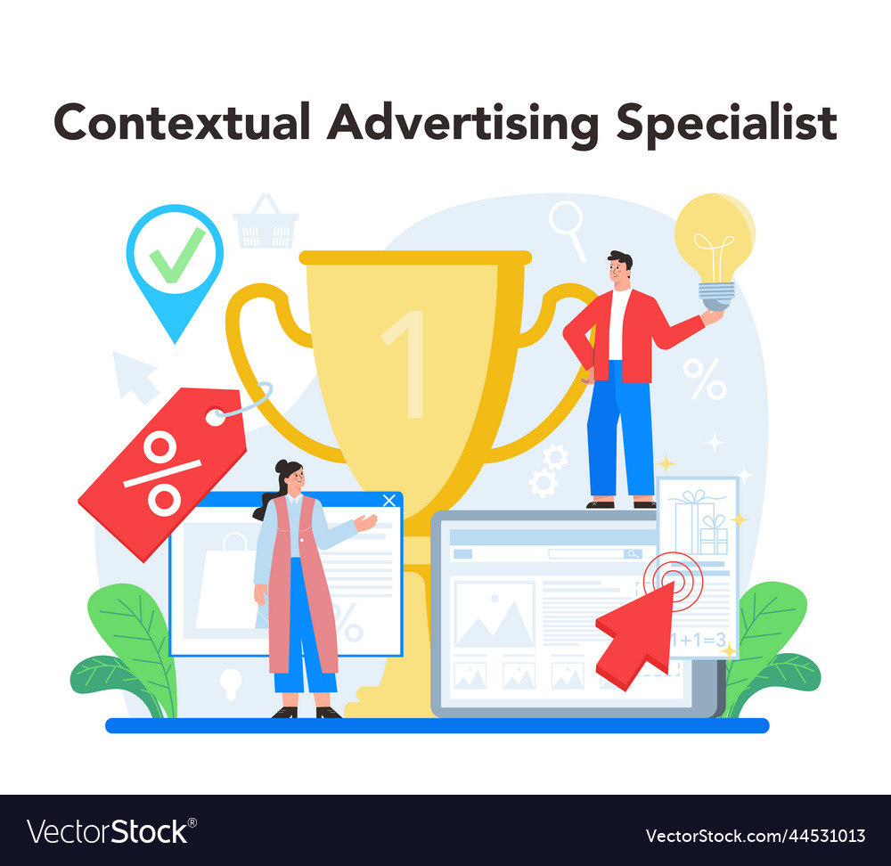 Contextual advertsing and targeting concept Vector Image