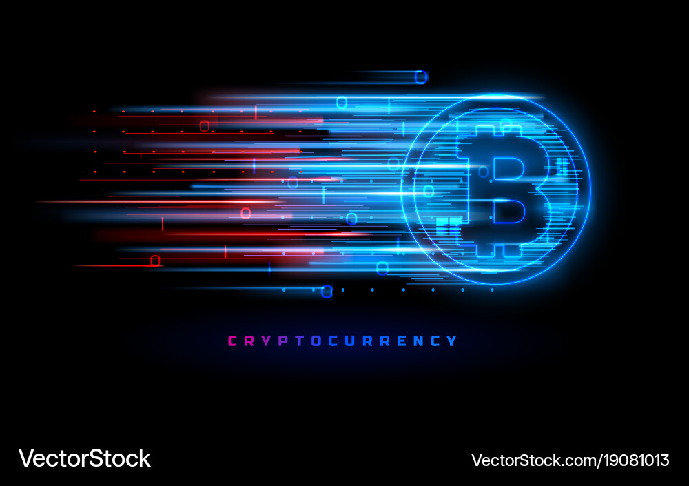 Cryptocurrency concept technology Royalty Free Vector Image