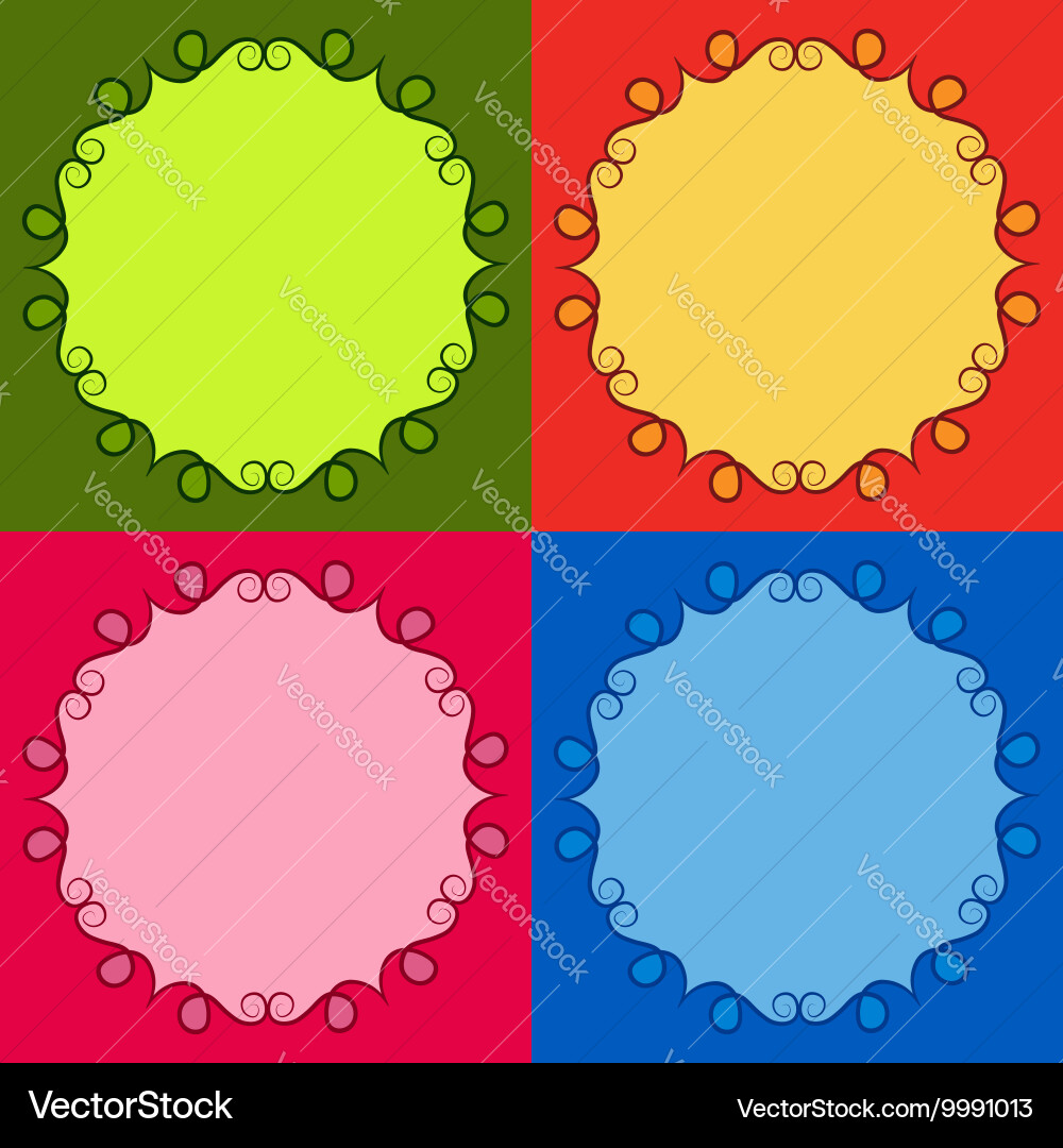 Decorative calligraphic frames set Royalty Free Vector Image
