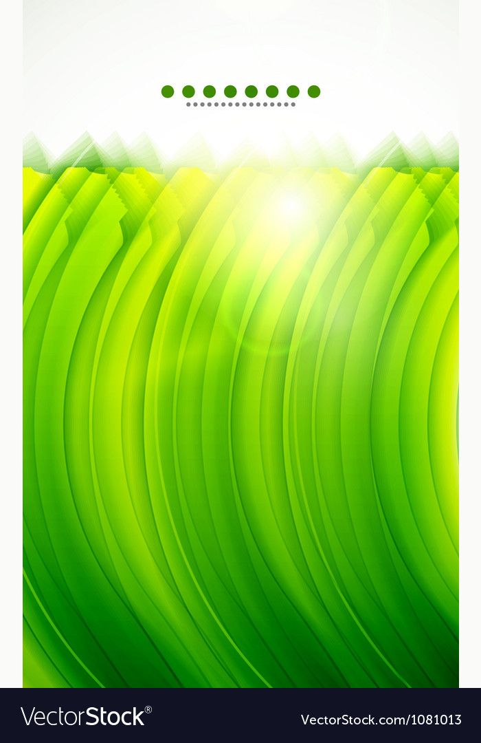 Light glittering green wave background Royalty Free Vector