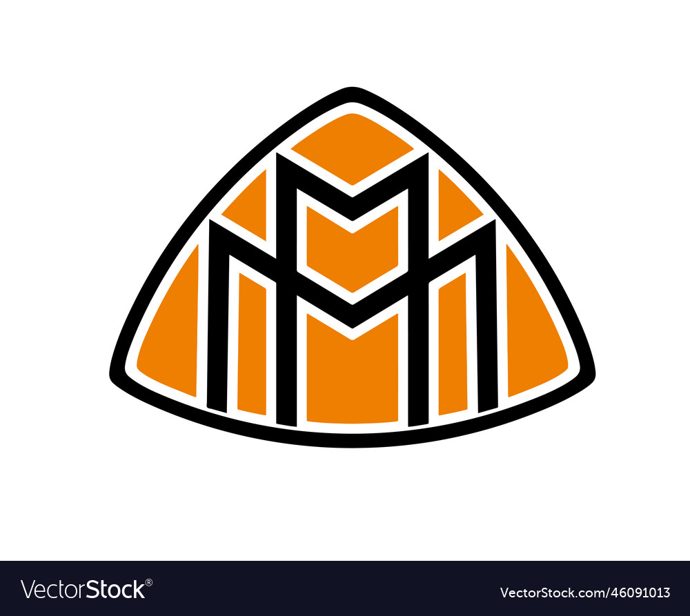 Maybach brand logo car symbol design german auto Vector Image