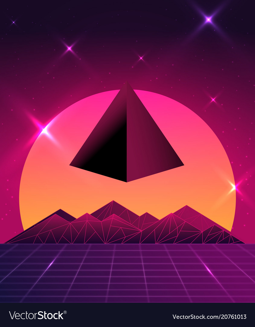 Retro futuristic background