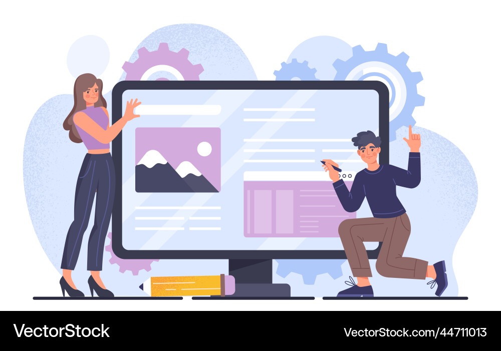Ux ui design concept Royalty Free Vector Image
