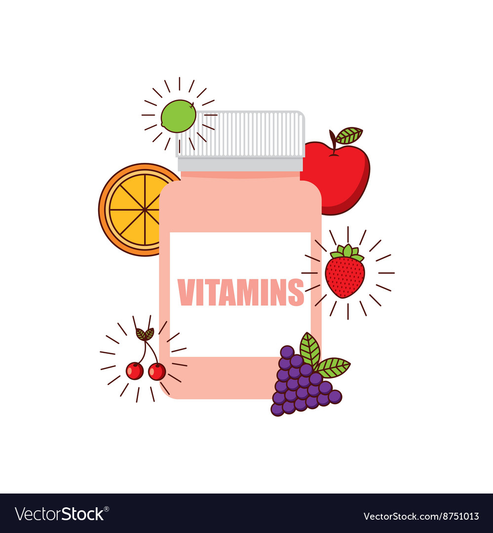 Vitamins and supplements design Royalty Free Vector Image