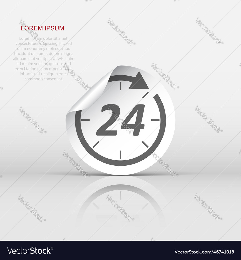 24 hours sticker label Royalty Free Vector Image