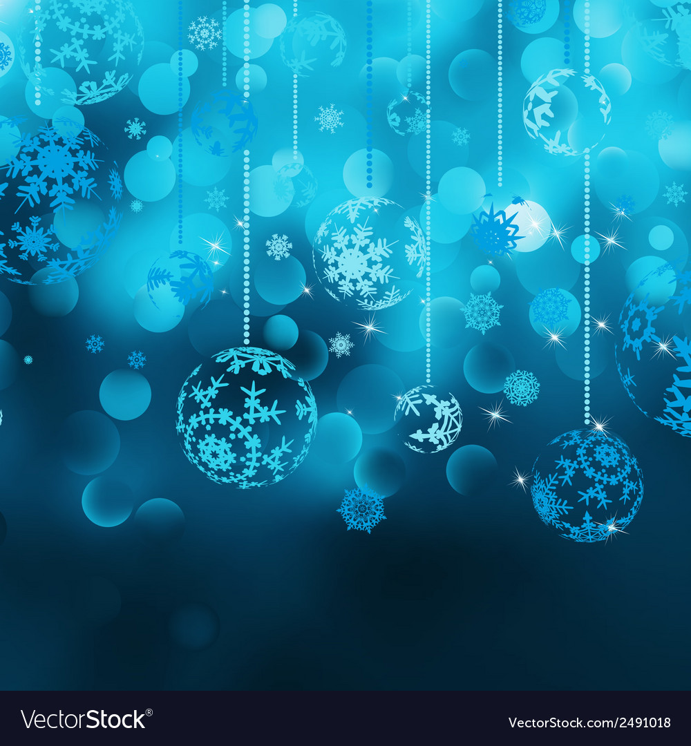 Christmas Bokeh Background With Baubles Eps 8 Vector Image