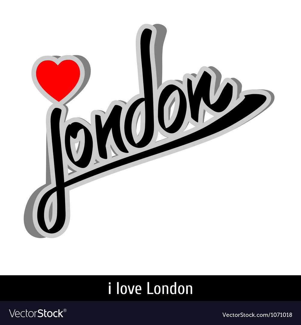 London greetings hand lettering calligraphy Vector Image