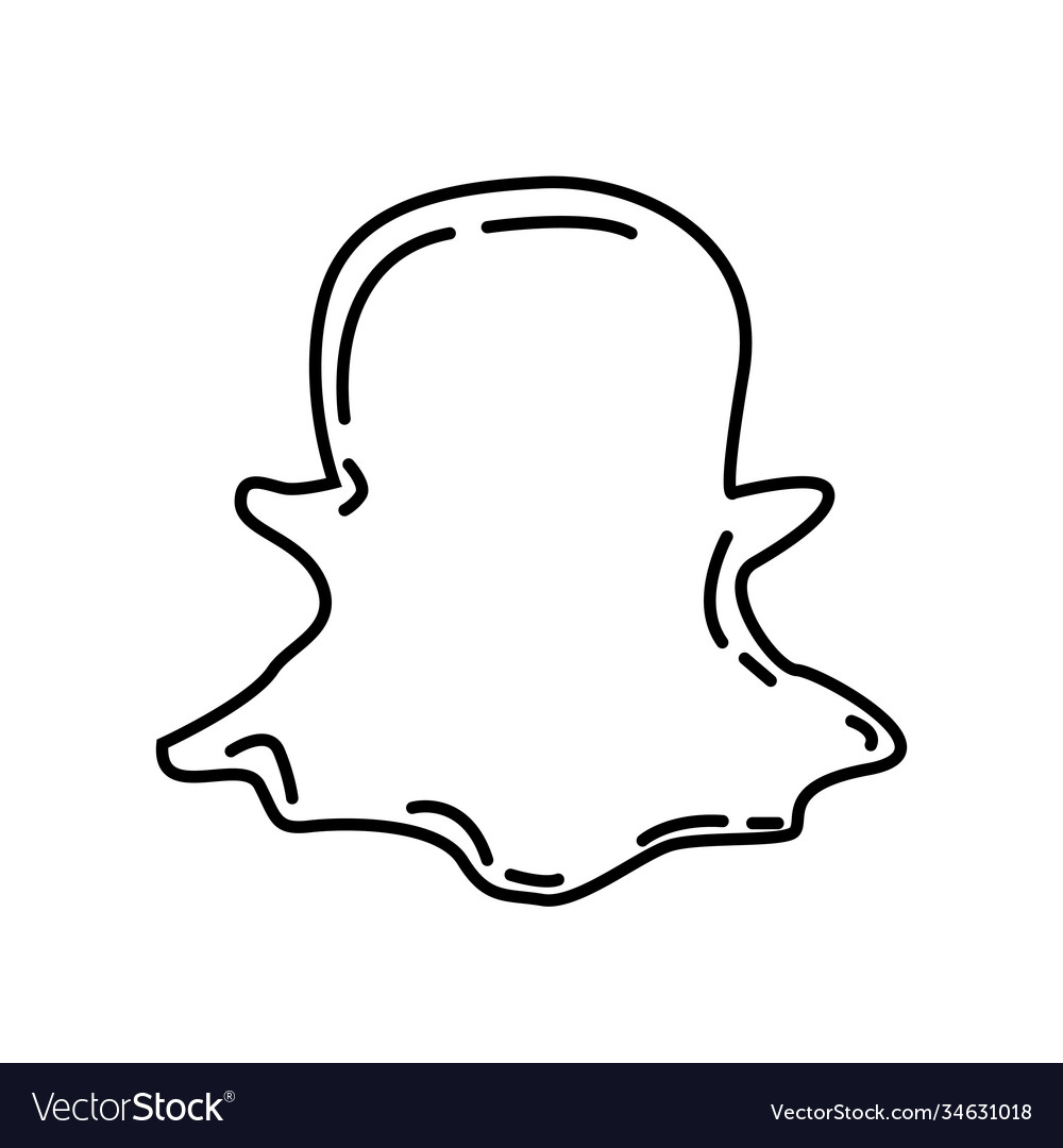 black and white snapchat logo