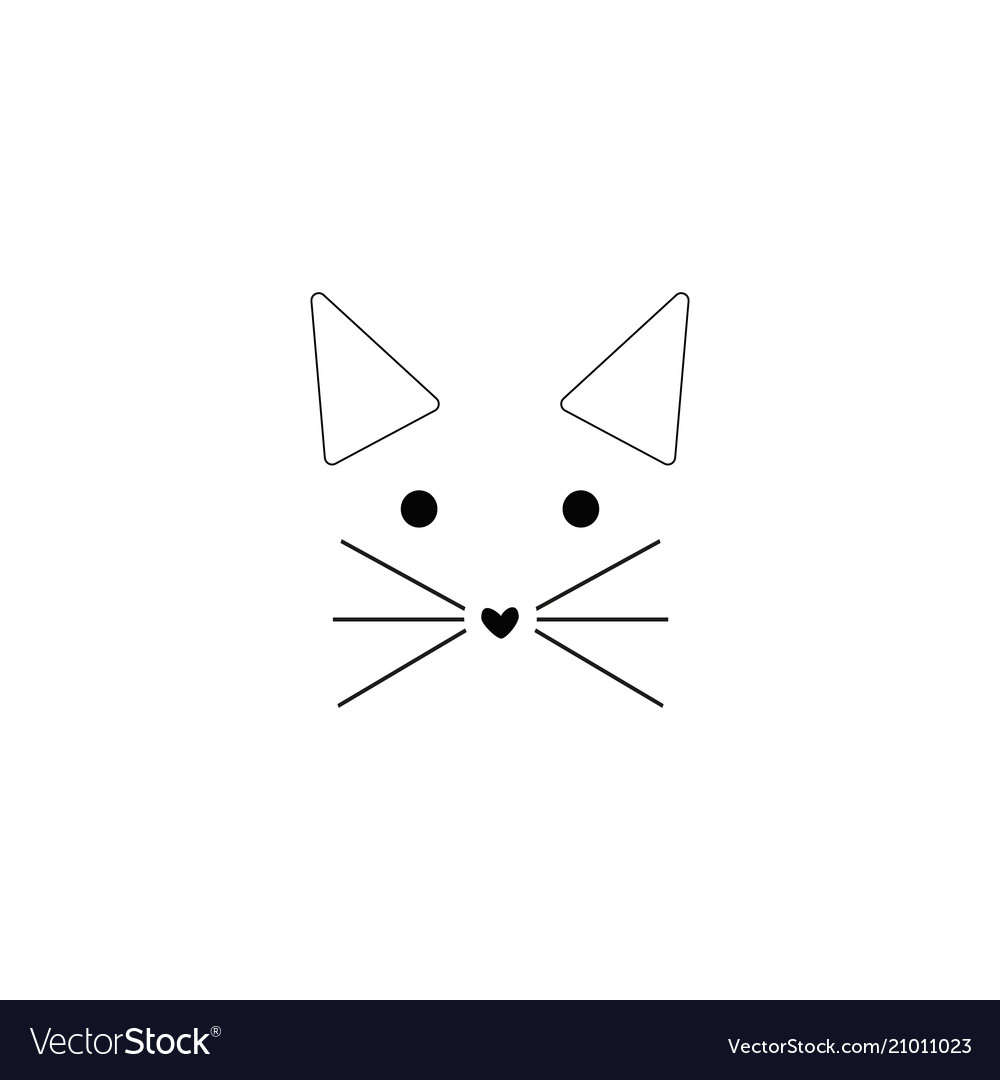 cat head icon. cat icon black on white background. cat icon simple