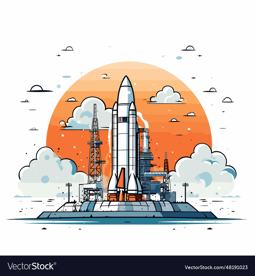 Kennedy space center space center Royalty Free Vector Image