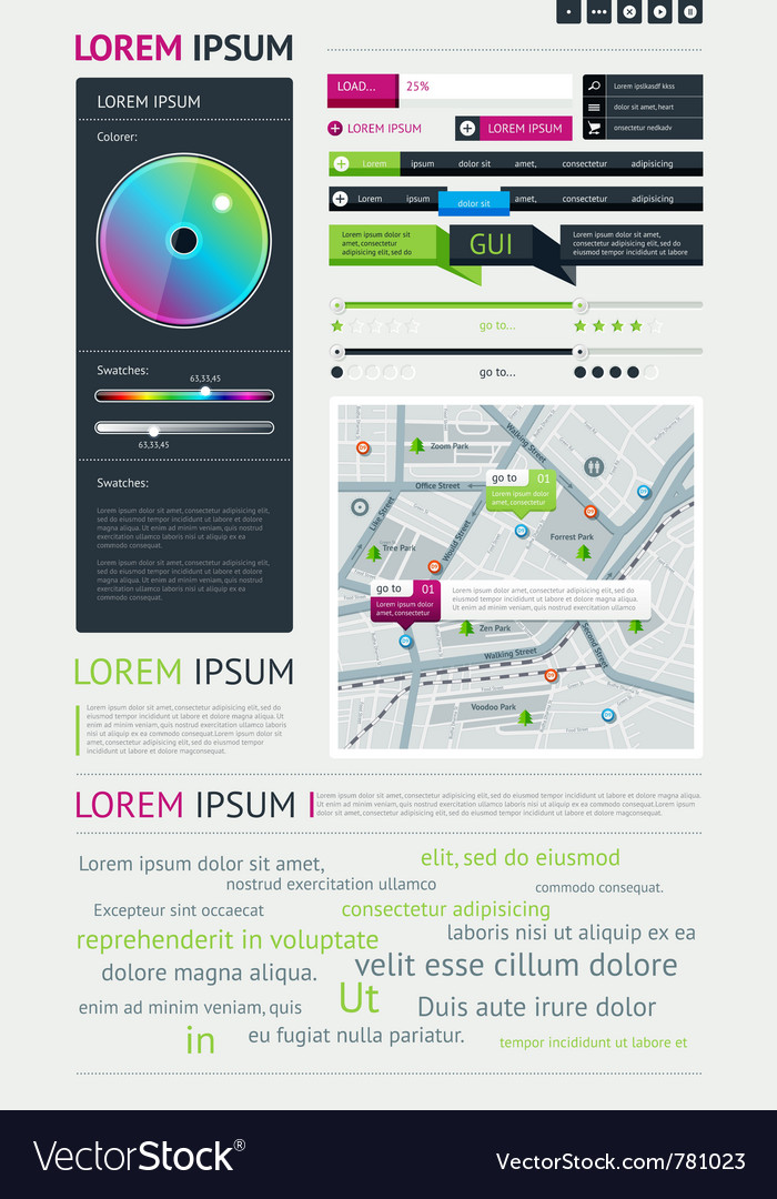User interface for web Royalty Free Vector Image