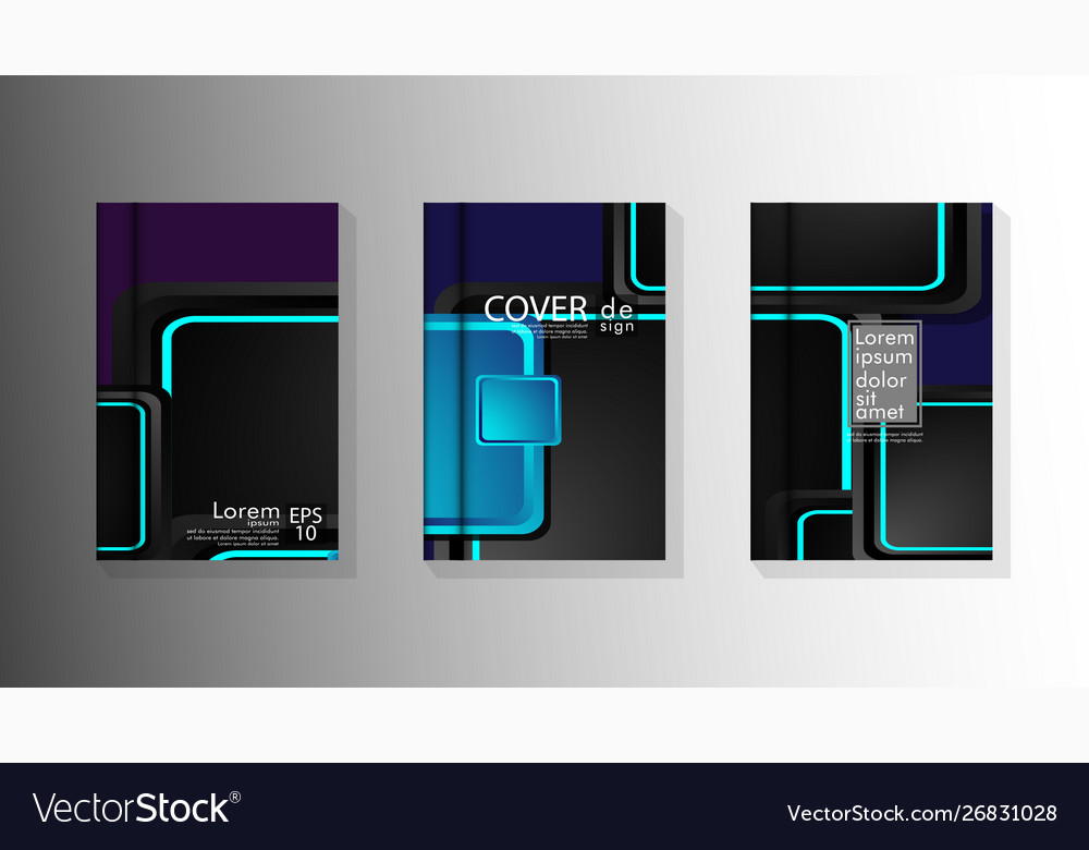 Collection book cover backgrounds Royalty Free Vector Image