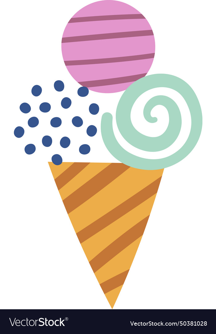 Ice cream cone abstract Royalty Free Vector Image