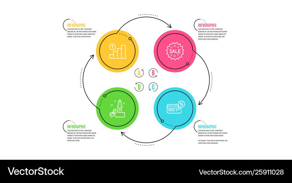 Innovation sale and graph chart icons set Vector Image
