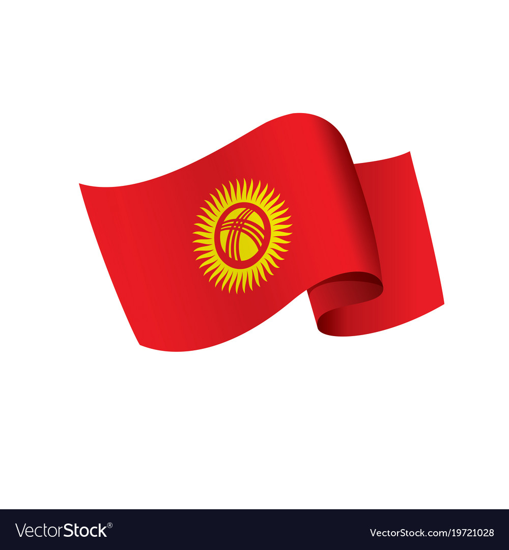 Kirghizia flag Royalty Free Vector Image - VectorStock