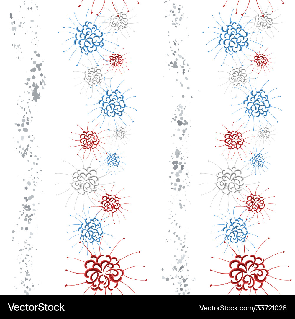 Seamless Pattern Cluster Amaryllis Royalty Free Vector Image