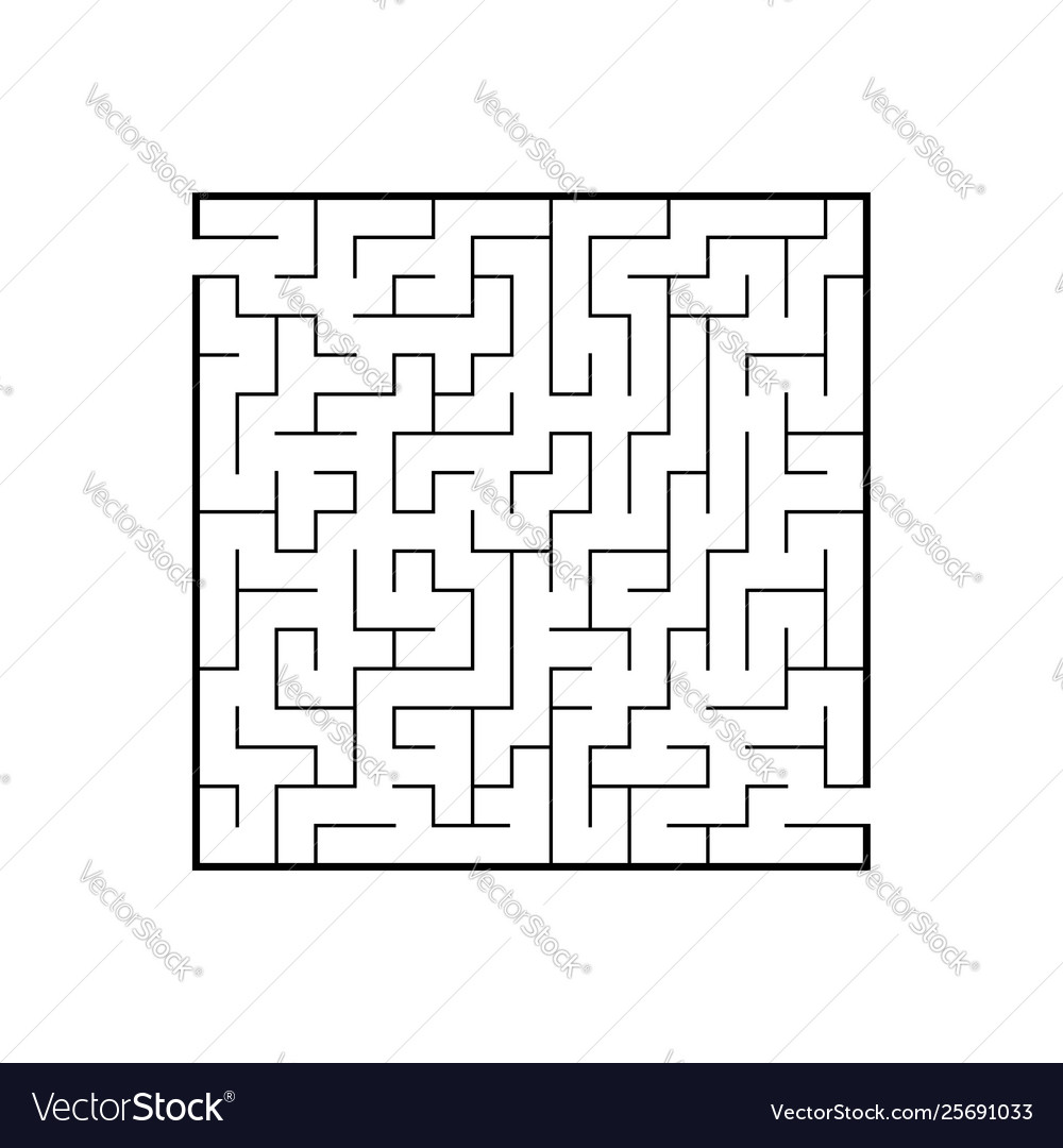 Abstract labyrinth educational game for kids Vector Image