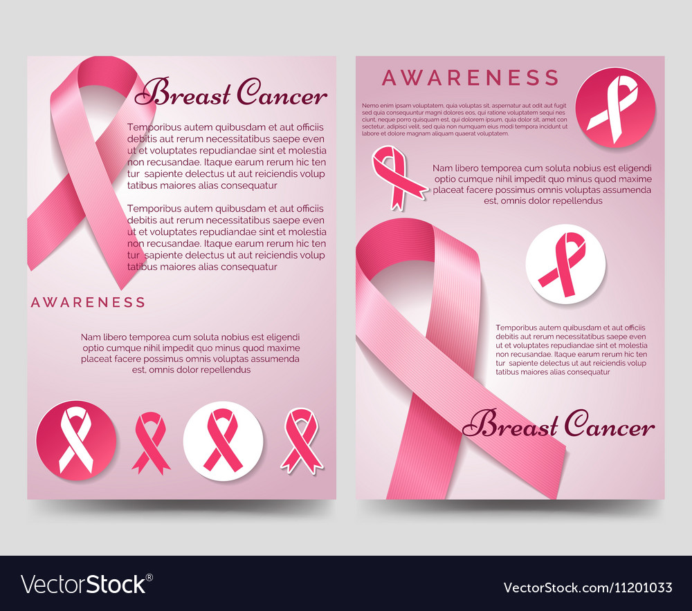 breast-cancer-awareness-brochure-template-vector-image