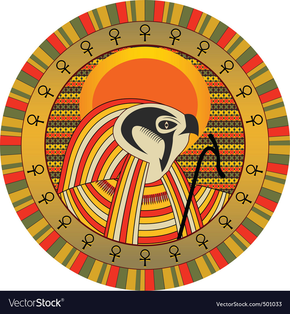 Egyptian God Sun Ra Royalty Free Vector Image Vectorstock