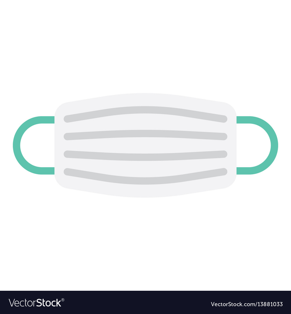 Medical mask in flat style Royalty Free Vector Image