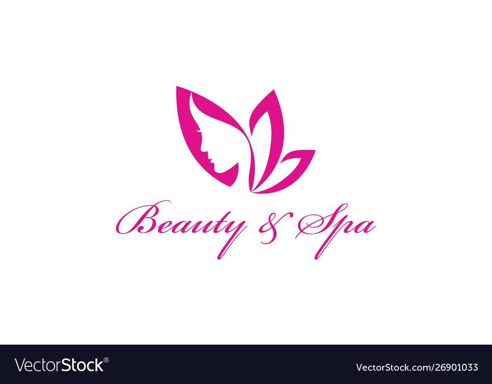 Spa treatment salon logo beauty woman salon logo Vector Image