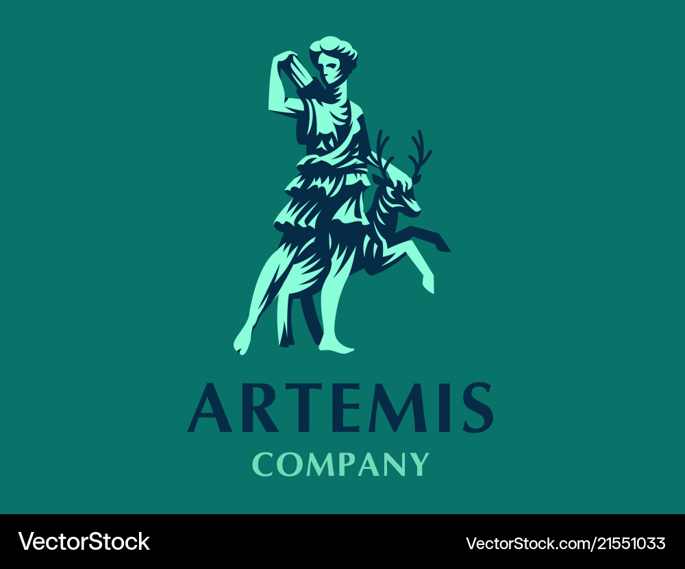 Statue of diana versailles Royalty Free Vector Image